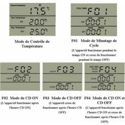 Prise Thermostat Regulateur De Température Numérique Chauffage Refroidissement Avec Sonde, LCD Prise Contrôleur De Température Minuteur Pour Aquarium Incubateur Serre -Legrand || Schneider® Soldes Boutique 75575179 3