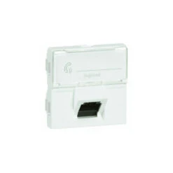 Prise RJ45 Catégorie 6A STP Inclinée à 45° De 2 Modules - Mosaic - Blanc - 076508 - Legrand