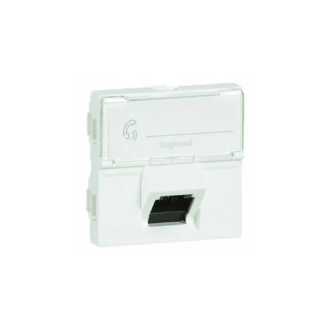 Prise RJ45 Catégorie 6A STP Inclinée à 45° De 2 Modules - Mosaic - Blanc - 076508 - Legrand 2 Prise RJ45 Catégorie 6A STP Inclinée à 45° De 2 Modules - Mosaic - Blanc - 076508 - Legrand – Image 2