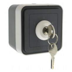 Cubyko Inter à Clé 3 Pos. Saillie Gris