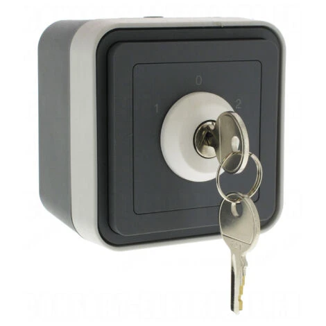 Cubyko Inter à Clé 3 Pos. Saillie Gris 1 Cubyko Inter à Clé 3 Pos. Saillie Gris