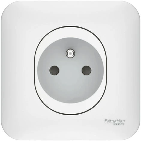 Schneider® Lot De 5 Prises De Courant 2P+T Ovalis - 10A - Connexion Automatique - Blanc 1 Schneider® Lot De 5 Prises De Courant 2P+T Ovalis - 10A - Connexion Automatique - Blanc