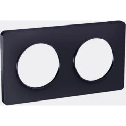 Schneider® Plaque De Finition Double Odace Touch Clipsable - Anthracite Liseré Anthracite