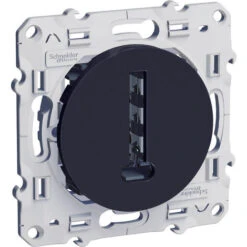 Schneider® Prise Téléphone 8 Contacts Odace Anthracite - Schneider