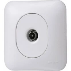Prise TV Simple OVALIS H 71 Mm - SCHNEIDER ELECTRIC - S266405