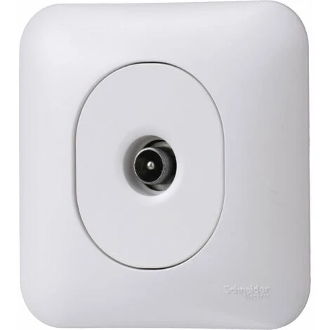 Prise TV Simple OVALIS H 71 Mm - SCHNEIDER ELECTRIC - S266405 1 Prise TV Simple OVALIS H 71 Mm - SCHNEIDER ELECTRIC - S266405