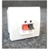 Schneider Electric Prise Haut-parleur 1 Sortie Blanc Polaire 2 Bornes à Ressorts Mécanisme 45x45mm Sans Support Ni Plaque ALTIRA