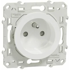 Schneider Electric Boite De 10 Prises De Courant Odace 16A 2P+T - Blanc