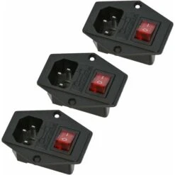 C-14 Connecteur Encastrable 220-250V / 10A Fiche Encastrée Avec Interrupteur Prise Audio IEC Prise Encastrée