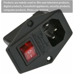 C-14 Connecteur Encastrable 220-250V / 10A Fiche Encastrée Avec Interrupteur Prise Audio IEC Prise Encastrée -Legrand || Schneider® Soldes Boutique 79397424 3