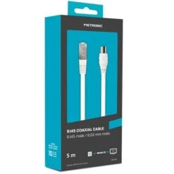 Câble TV Coaxial 9,52 Mm Mâle/RJ45 Mâle 5 M - Blanc 5 Câble TV Coaxial 9,52 Mm Mâle/RJ45 Mâle 5 M - Blanc -Legrand || Schneider® Soldes Boutique 81247662 3