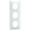 Schneider® Ovalis - Plaque De Finition - 3 Postes Vertical - Entraxe 71 Mm - Blanc (S320726)