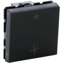 Commande De VMC Mosaic Pour Commande Directe De Ventilation Mécanique Contrôlée 10AX 250V Noir Mat LEGRAND 079127L