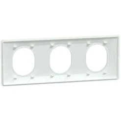 Schneider® Ovalis - Plaque De Finition - 3 Postes Horizontal - Entraxe 71 Mm - Blanc (S320706) -Legrand || Schneider® Soldes Boutique 81866151 3