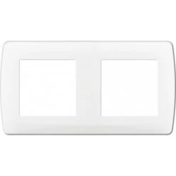 Eurohm 61897 Plaque Blanche 2 Postes Entraxe71mm