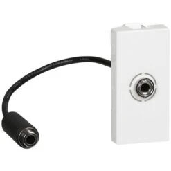 Prise Audio Jack 3.5mm Femelle Préconnect Bl Legrand Mosaic