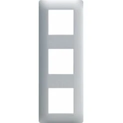 Plaque 3 Postes - Hager Essensya - Entraxe 71 Mm - Titane - Hager We493