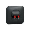 Schneider® Ovalis Prise Haut-parleur 2 Sorties- 4 Bornes à Vis Avec Plaque -Anthracite SCHNEIDER S460488