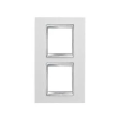PLAQUE LUX INT. 2+2P V.E. 71 BLANC CRÈME GEWISS GW16224TB