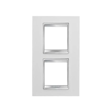 PLAQUE LUX INT. 2+2P V.E. 71 BLANC CRÈME GEWISS GW16224TB 1 PLAQUE LUX INT. 2+2P V.E. 71 BLANC CRÈME GEWISS GW16224TB