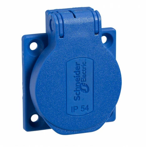 Schneider® PratiKa Socle De Prise NF 50x50mm 2P+T 10-16 A IP54 Connex. Lat. Bleu SCHNEIDER PKN52B 2 Schneider® PratiKa Socle De Prise NF 50x50mm 2P+T 10-16 A IP54 Connex. Lat. Bleu SCHNEIDER PKN52B – Image 2