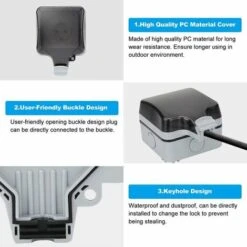 Prise Exterieure Etanche Ip66, Prise Murale Anti Poussière, Prises Electriques Murales Jardin Pour Intérieur Et Extérieur (Single Prise) -Legrand || Schneider® Soldes Boutique 83868835 4