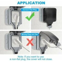 Prise Exterieure Etanche Ip66, Prise Murale Anti Poussière, Prises Electriques Murales Jardin Pour Intérieur Et Extérieur (Single Prise) -Legrand || Schneider® Soldes Boutique 83868835 5