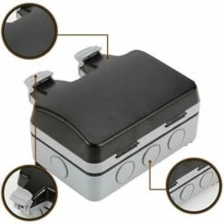 Prise Étanche Avec Boîte Double, Prises Extérieure Murale, IP66 Prise Murale à Double Commutation Avec USB -Legrand || Schneider® Soldes Boutique 83869313 4