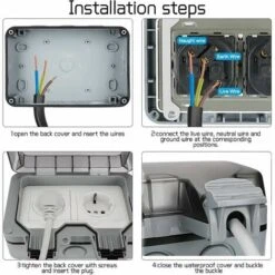 Prise Etanche Exterieur Ip66, Prise Électrique Externe, Résistant Aux Intempéries, Prise Extérieure De Anti Poussière Prise Électriques Murale -Legrand || Schneider® Soldes Boutique 83869414 4