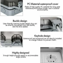Prise Etanche Exterieur Ip66, Prise Électrique Externe, Résistant Aux Intempéries, Prise Extérieure De Anti Poussière Prise Électriques Murale -Legrand || Schneider® Soldes Boutique 83869414 5