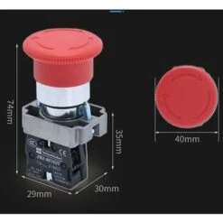 Bouton-poussoir Pour L'arret D'urgence 22mm 1NC 400V 10A Avec Verrouillage Champignon 40mm -Legrand || Schneider® Soldes Boutique 83878574 3