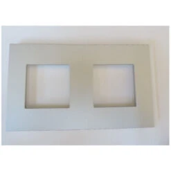 Plaque Double Verticale Couleur Gris Titane 2 Postes Entraxe 71mm Pour Appareillage Mural Gallery Hager