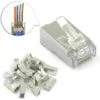 Lot De 25 Connecteur Rj45 Cat6 Embout De Connecteur Blindé Nickelé Rj45 8P8C Via Une Prise Modulaire Ethernet