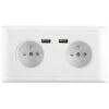 Prise USB Multifonctionnelle Prise UE Prise De Courant Murale Avec Double Port USB Pour Le Chargement Du Téléphone 250 V