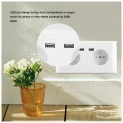 Prise USB Multifonctionnelle Prise UE Prise De Courant Murale Avec Double Port USB Pour Le Chargement Du Téléphone 250 V 8 Prise USB Multifonctionnelle Prise UE Prise De Courant Murale Avec Double Port USB Pour Le Chargement Du Téléphone 250 V -Legrand || Schneider® Soldes Boutique 86119487 4