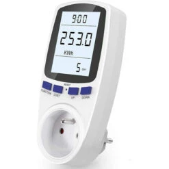 Wattmètre Prise, Compteur D'énergie AC 185V 264V Compteur De Consommation D'énergie, Prise De Moniteur D'utilisation De L'électricité Avec écran LCD (Tarif Unique)