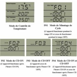 Prise Thermostat Regulateur De Température Numérique Chauffage Refroidissement Avec Sonde, LCD Prise Contrôleur De Température Minuteur Pour Aquarium Incubateur Serre -Legrand || Schneider® Soldes Boutique 87577078 3