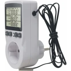 Prise Thermostat Regulateur De Température Numérique Chauffage Refroidissement Avec Sonde, LCD Prise Contrôleur De Température Minuteur Pour Aquarium Incubateur Serre -Legrand || Schneider® Soldes Boutique 87577078 4