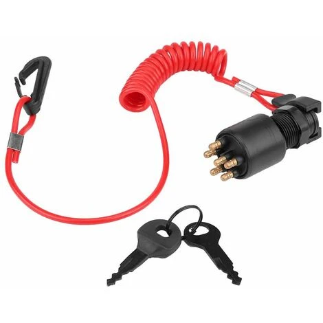 Interrupteur à Clé De Contact Avec Longe De Sécurité Pour Johnson Evinrude Boat OE 5005801 Moteur Johnson 90 Cv Contacteur Coupe Circuit 1 Interrupteur à Clé De Contact Avec Longe De Sécurité Pour Johnson Evinrude Boat OE 5005801 Moteur Johnson 90 Cv Contacteur Coupe Circuit
