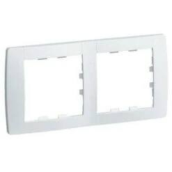 Hager WK402 - Kallysta - Plaque 2P Horizontale Entraxe 71mm - Blanc