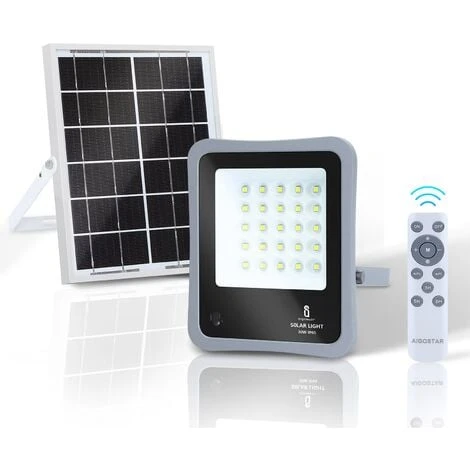 SPOT SOLAIRE 30W AVEC TÉLÉCOMMANDE AIGOS PANNEAU CRÉPUSCULAIRE 1 SPOT SOLAIRE 30W AVEC TÉLÉCOMMANDE AIGOS PANNEAU CRÉPUSCULAIRE