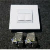 Schneider Electric Prise Double RJ45 CAT6 FTP Blanc Polaire P-E Complet Avec Support Et Plaque S-ONE ALTIRA SCHNEIDER