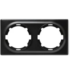 Plaque De Finition Florence En Plastique, 2 Postes Noir