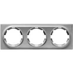 Plaque De Finition Florence En Plastique, 3 Postes Gris