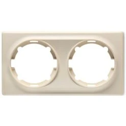 Plaque De Finition Florence En Plastique, 2 Postes Beige