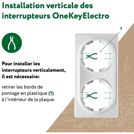 Plaque De Finition Florence En Plastique, 2 Postes Beige 3 Plaque De Finition Florence En Plastique, 2 Postes Beige – Image 3