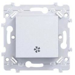 HAGER Essensya WE049T Bouton Poussoir VMC Blanc 10A