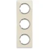 Plaque De Finition En Verre Garda, 3 Postes, Vertical Beige