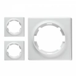 Plaque De Finition Florence En Plastique, 1 Poste (pack De 3) Blanc 3 Pièces