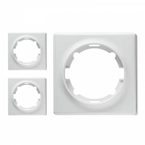 Plaque De Finition Florence En Plastique, 1 Poste (pack De 3) Blanc 3 Pièces 1 Plaque De Finition Florence En Plastique, 1 Poste (pack De 3) Blanc 3 Pièces